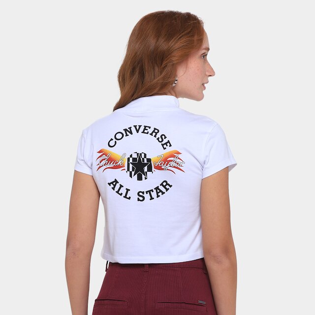 Camiseta Converse Fest Graphic Croped Feminina