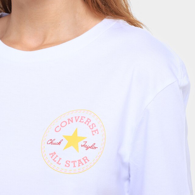 Camiseta Converse Go-To As Pach Cropped Feminina
