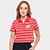 Camiseta Converse Polo Cropped Listrada Feminina - Vermelho
