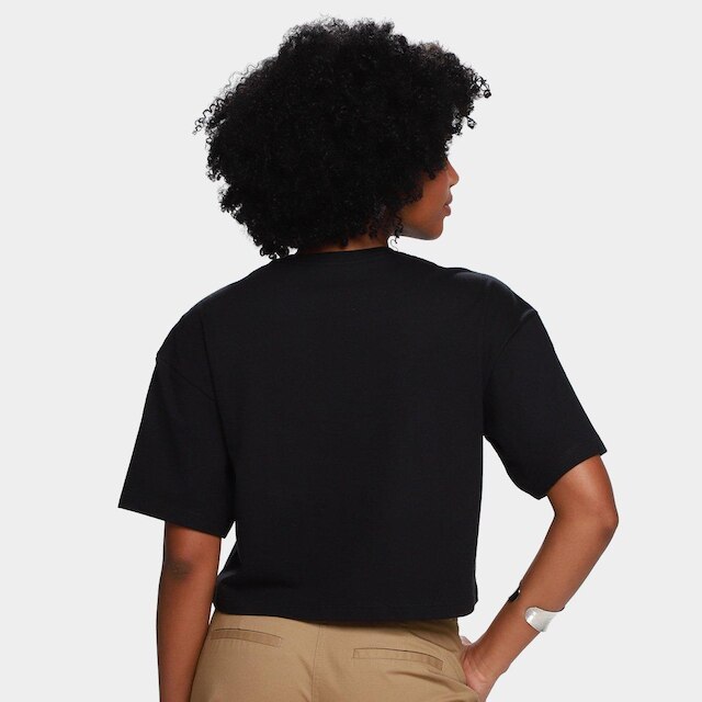 Camiseta Cropped Calvin Klein Embossed Feminina