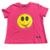 Camiseta Cropped New Girl Smile - Cinza