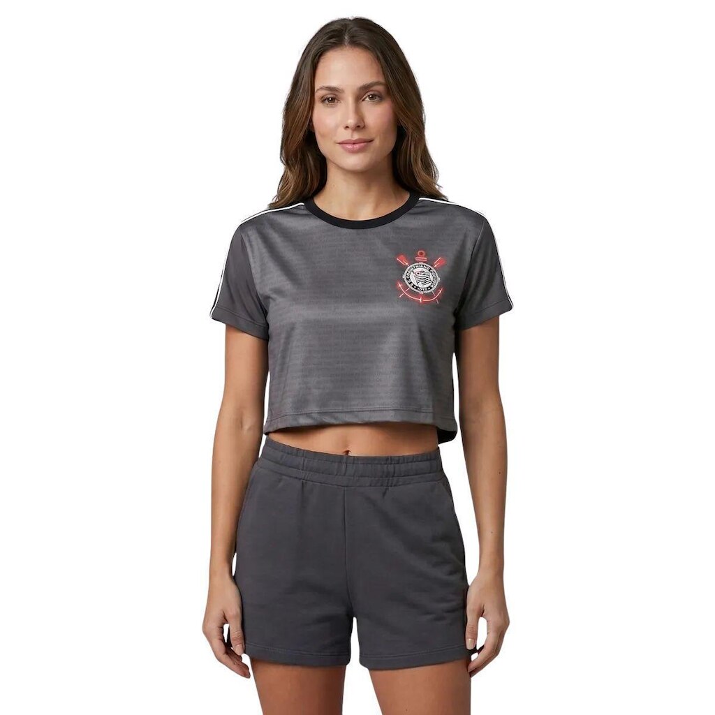 CAMISETA CROPPED SCC MITO CROPPED FEMININO BRAZILINE CHUMBO