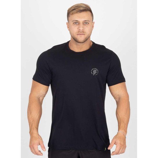 Camiseta Crown Training Bodybuilding Preta Basica