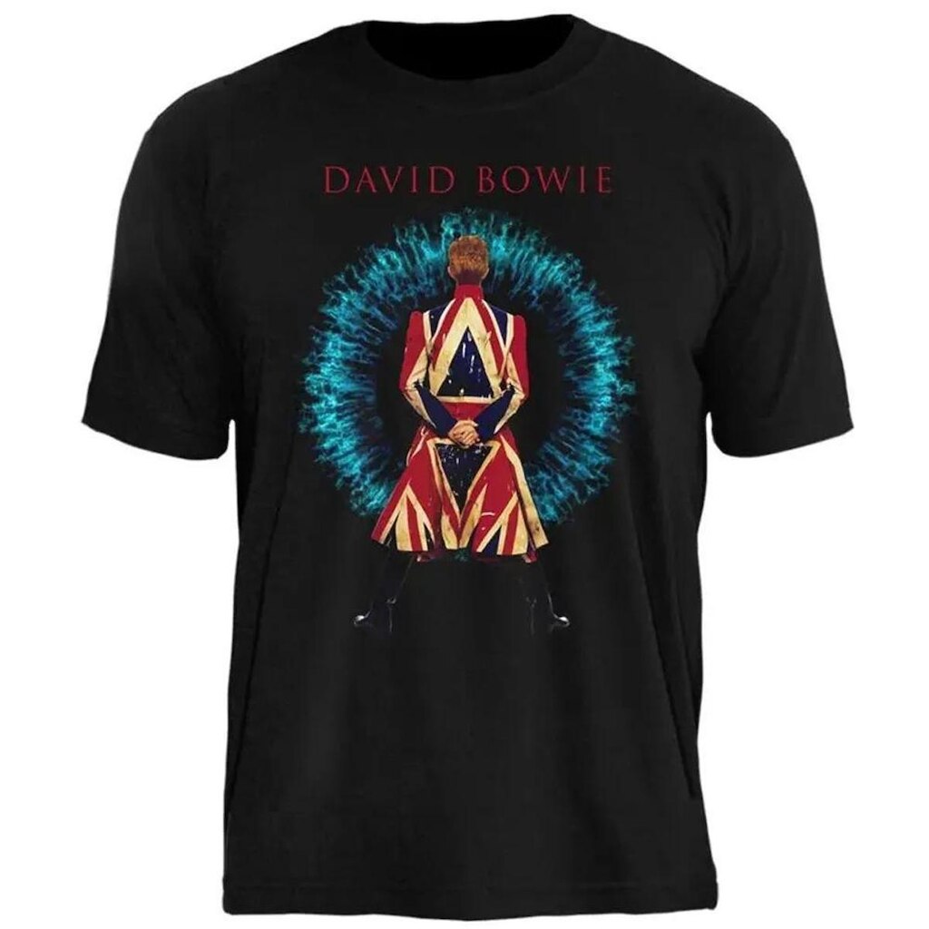 Camiseta David Bowie Stamp Unissex em Algodão Manga Curta