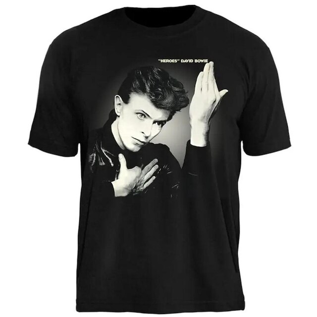 Camiseta David Bowie Stamp Unissex em Algodão Manga Curta