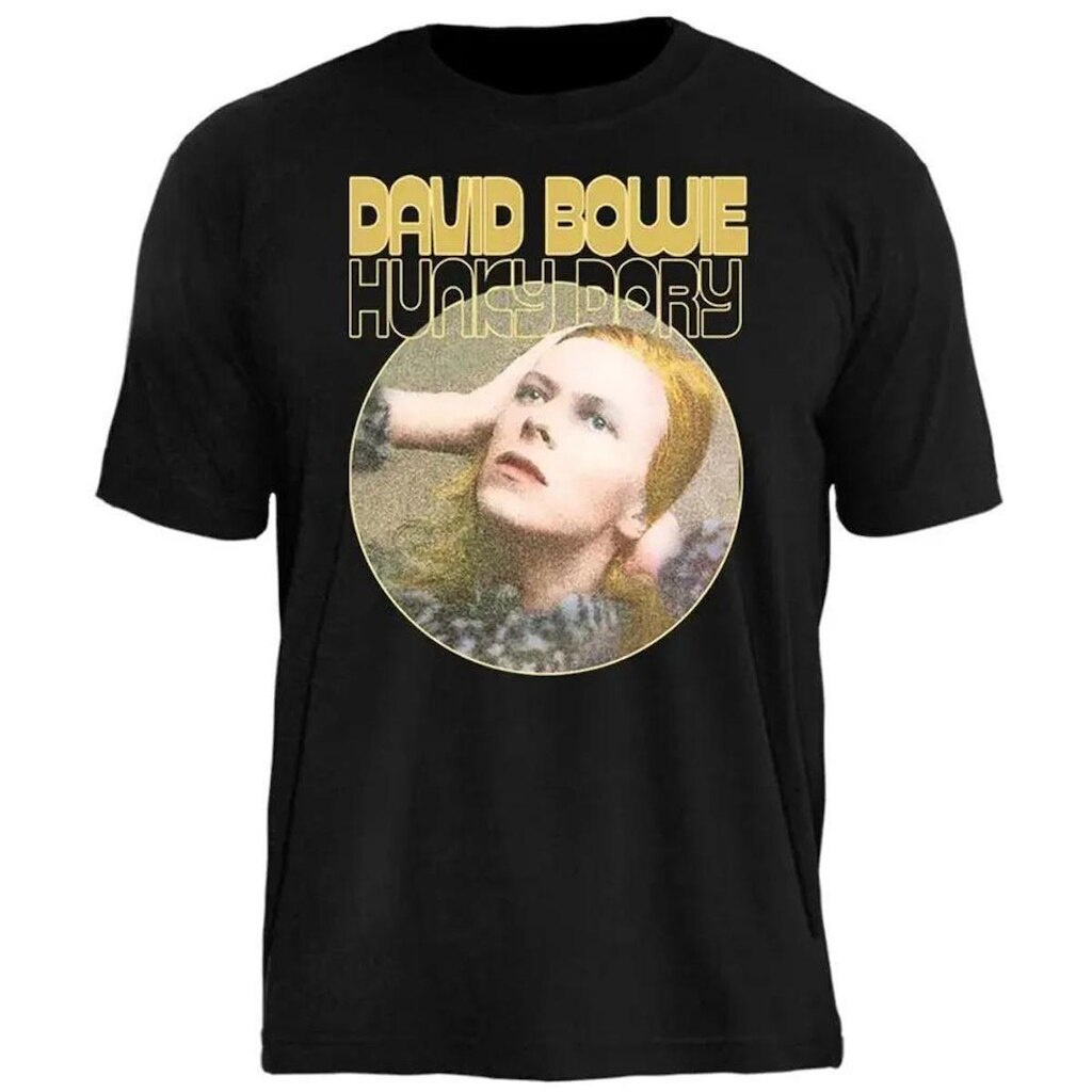 Camiseta David Bowie Stamp Unissex em Algodão Manga Curta