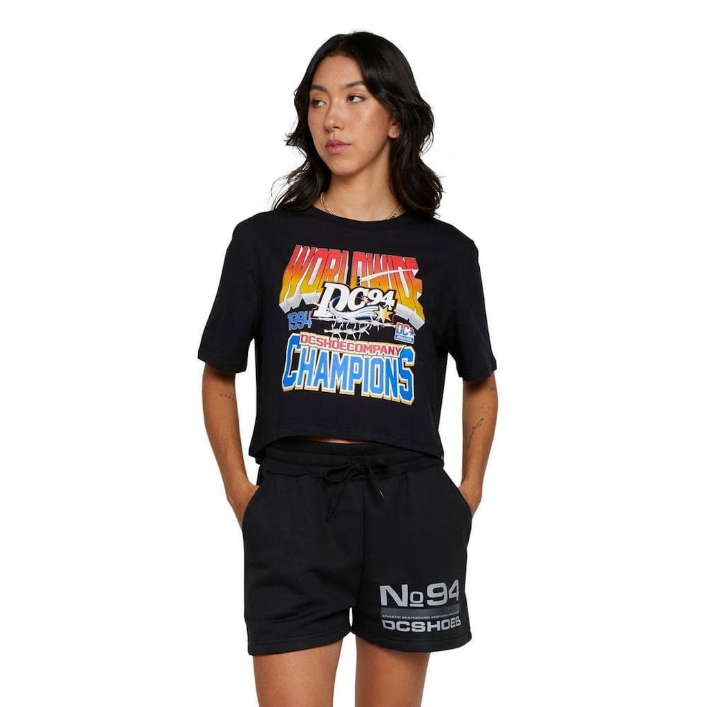 Camiseta DC Shoes M/C 94 Champs Crop Preto-Preto-P