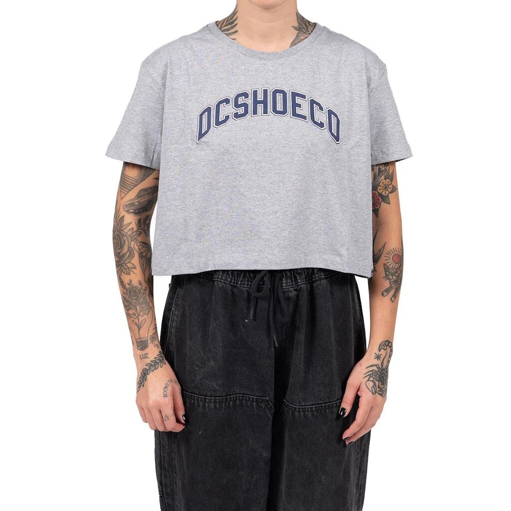 Camiseta Dc Shoes M/C Number 7 Cinza Mescla-CINZA MESCLA-P