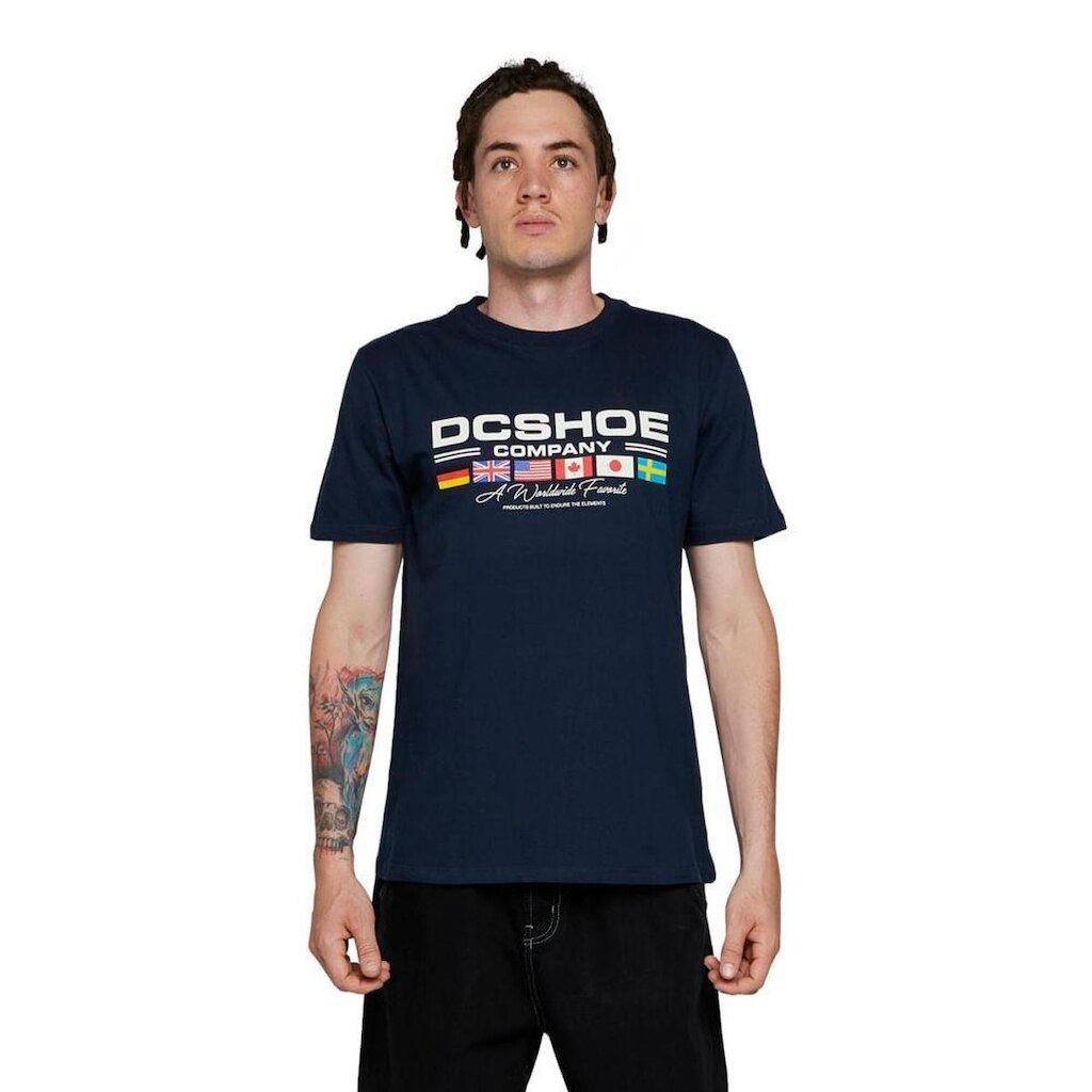 Camiseta DC Shoes M/C Worldwide Fav Marinho Marinho-GG
