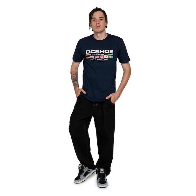 Camiseta DC Shoes M/C Worldwide Fav Marinho Marinho-GG