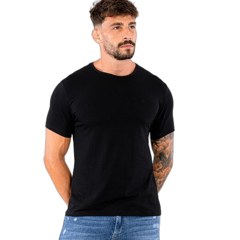 Camiseta De Algodão Egípicio Masculina Básica 90102_x000D_
 G PINK UNICA