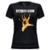 Camiseta de Banda Baby Look System Of A Down em Algodão Manga Curta Gola Redonda - Preto+Branco