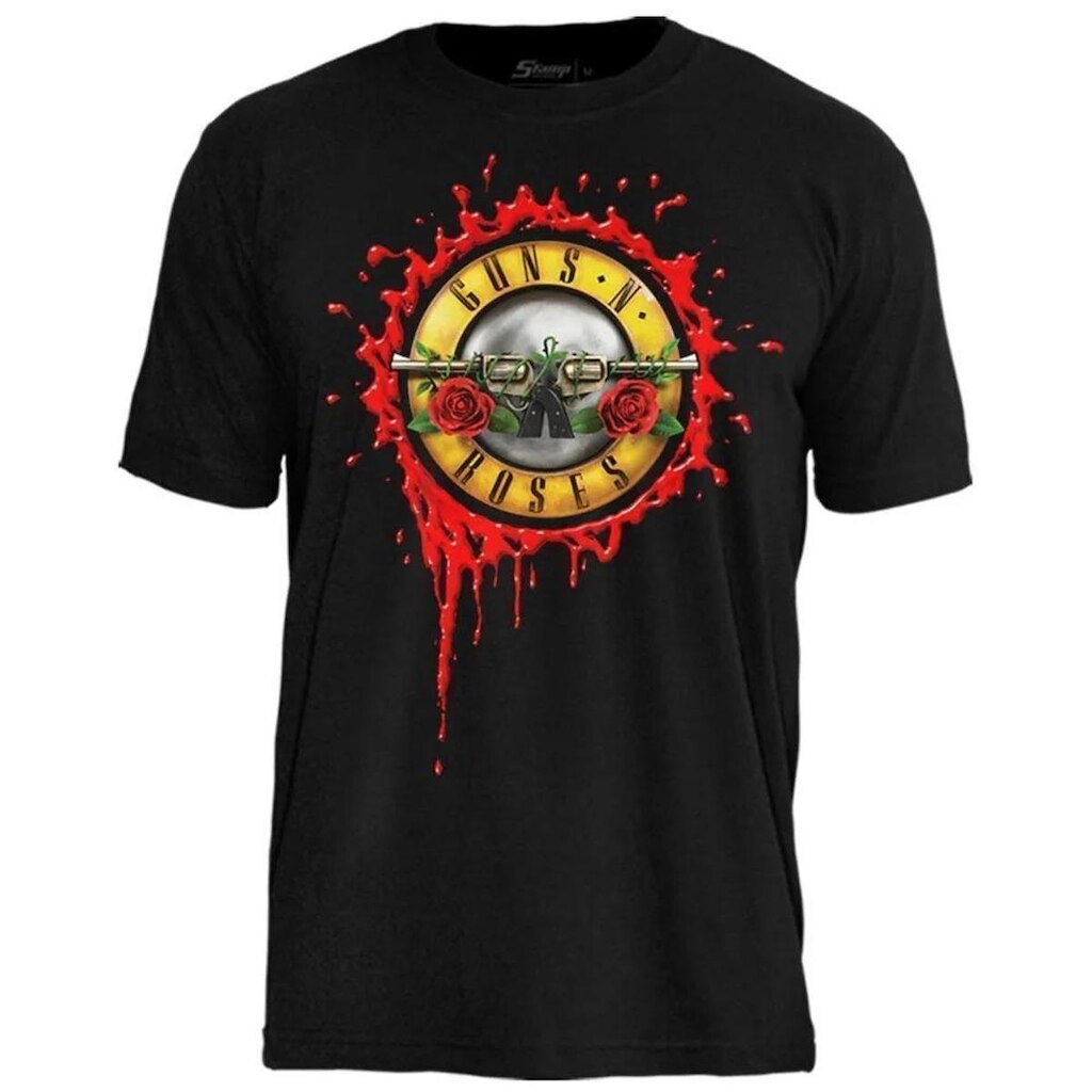 Camiseta de Banda Guns N Roses em Algodão Oficial