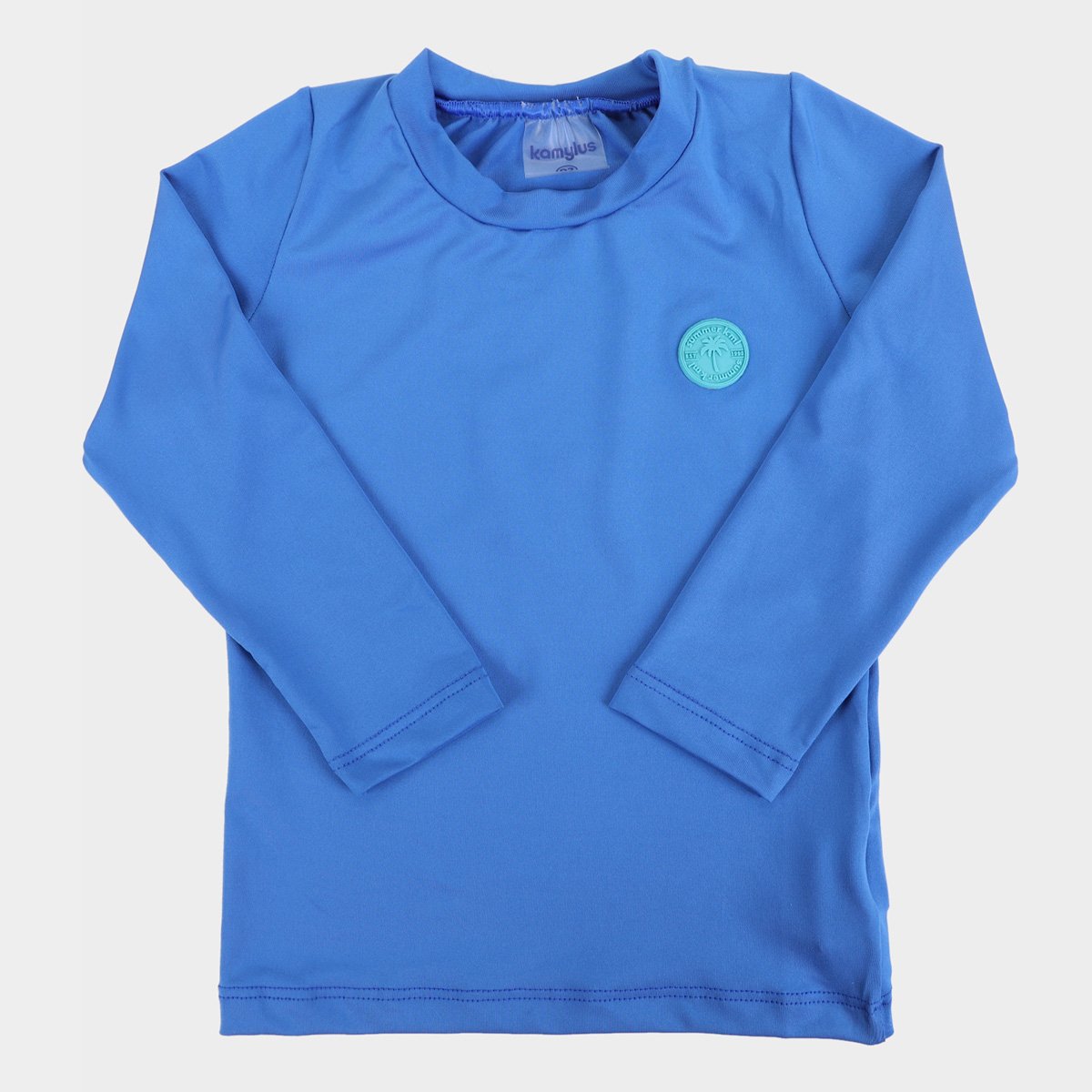 Camiseta de Praia Infantil Kamylus Splash Com Proteção UV 50+ Manga Longa Masculina - Azul Menor preço em Camiseta de Praia Infantil Kamylus Splash Com Proteção UV 50+ Manga Longa Masculina - Azul