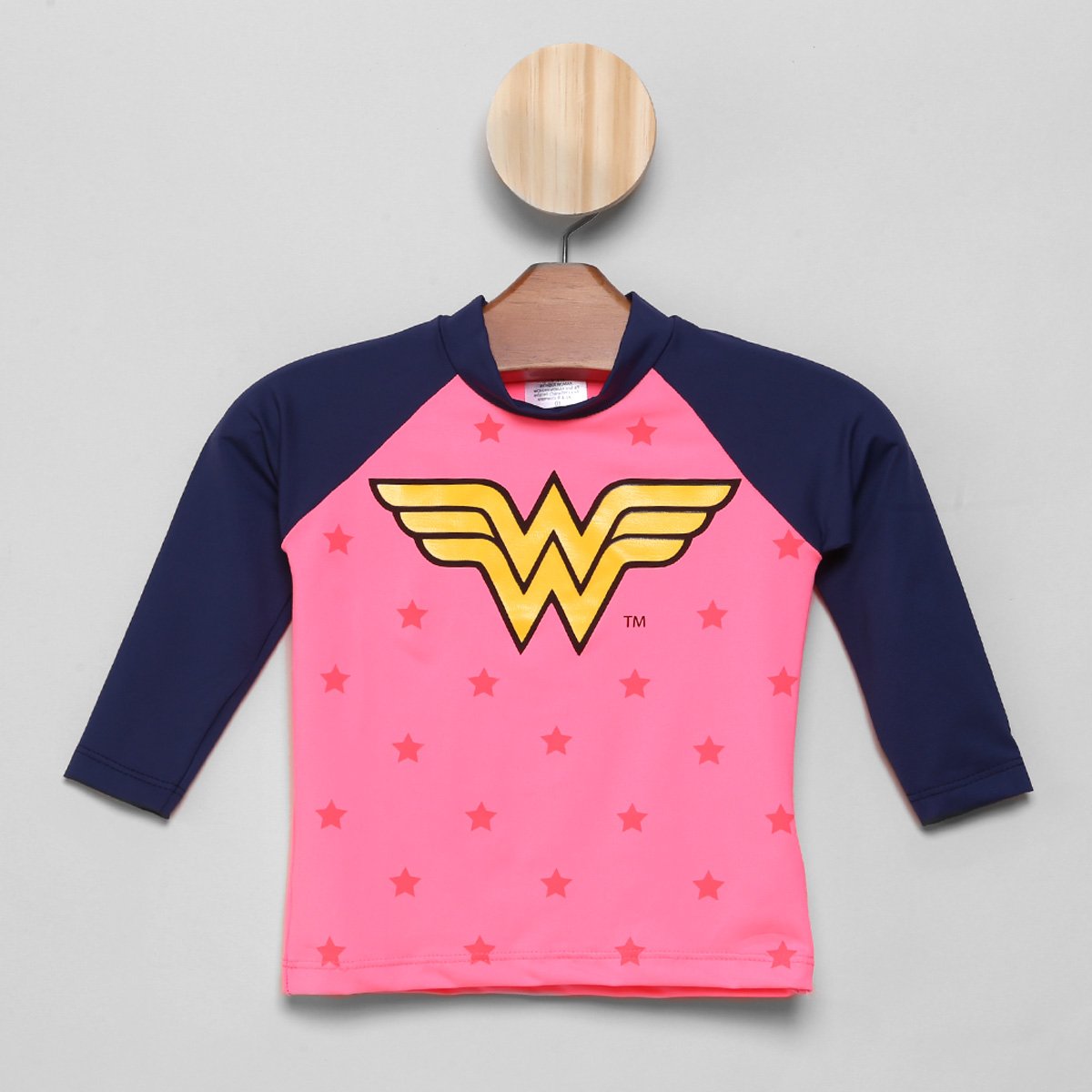 Camiseta de Praia Infantil Marlan Mulher Maravilha Manga Longa Com Proteção UV Feminina - Rosa Menor preço em Camiseta de Praia Infantil Marlan Mulher Maravilha Manga Longa Com Proteção UV Feminina - Rosa