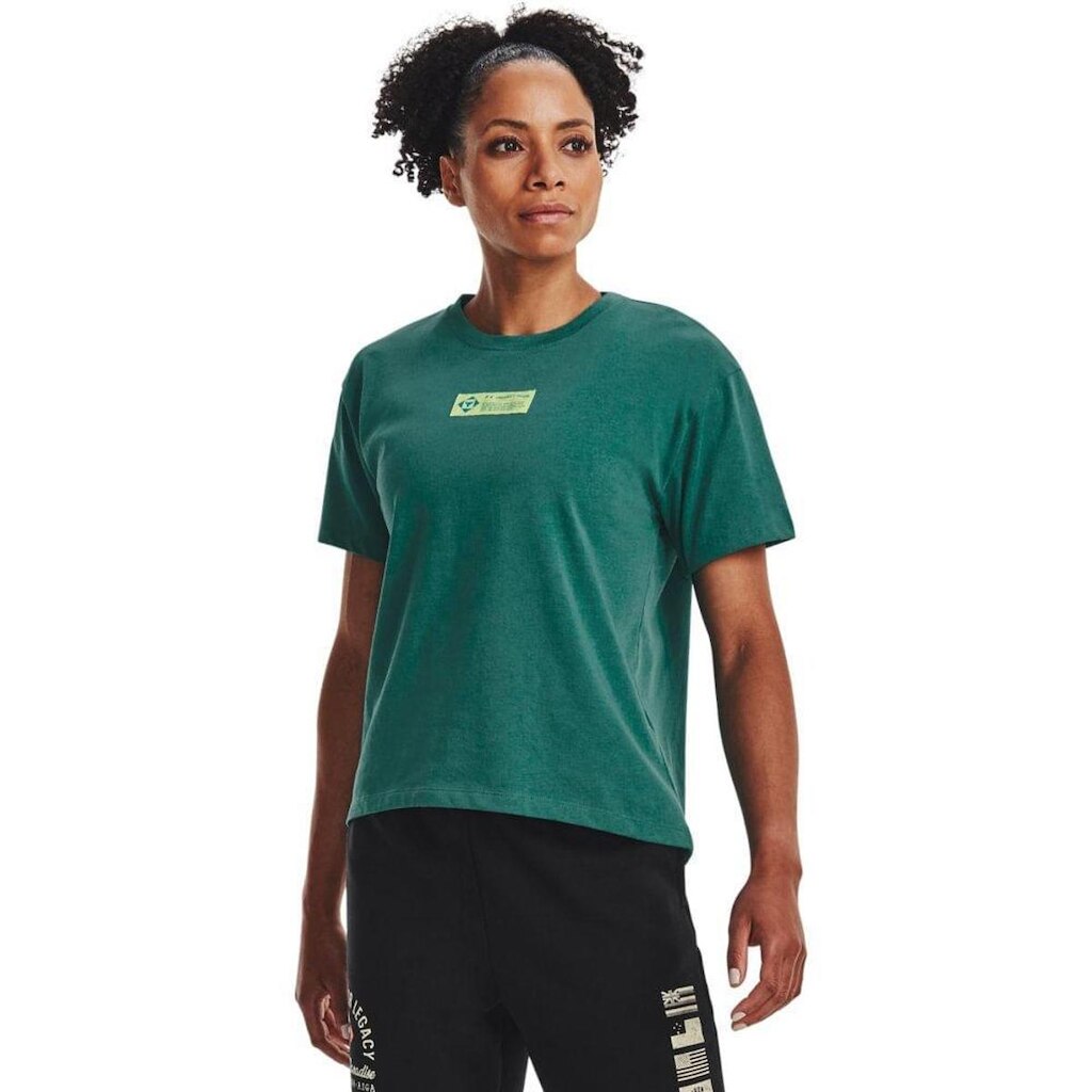 Camiseta de Treino Feminina Under Armour Project Rock Globe