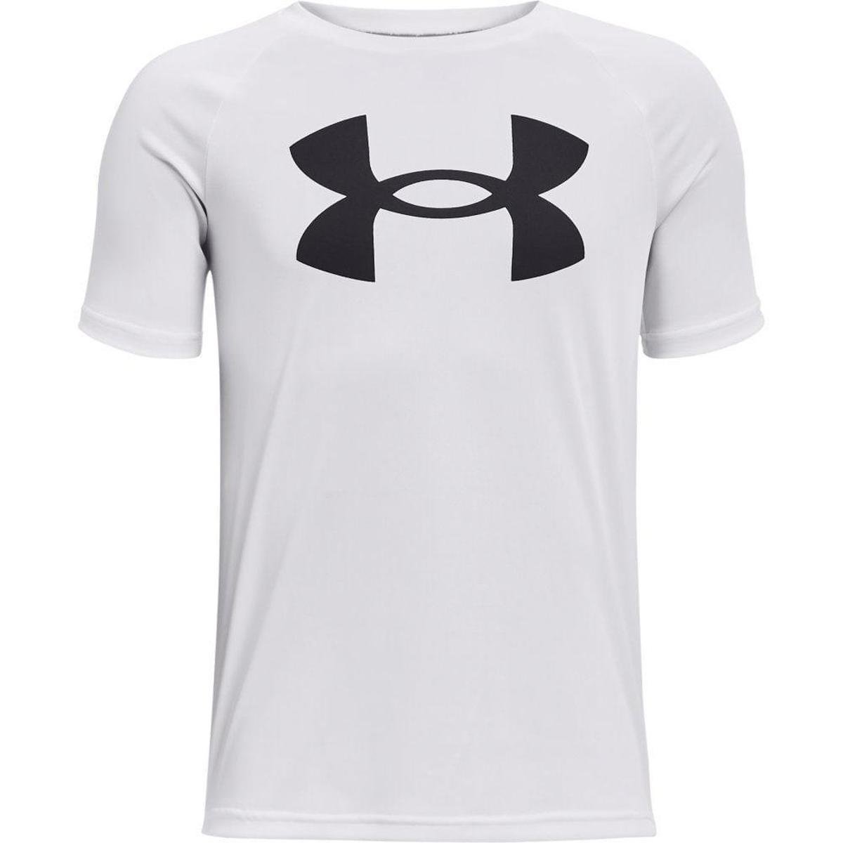 Camiseta de Treino Infantil Under Armour Tech Big SS - Branco Menor preço em Camiseta de Treino Infantil Under Armour Tech Big SS - Branco