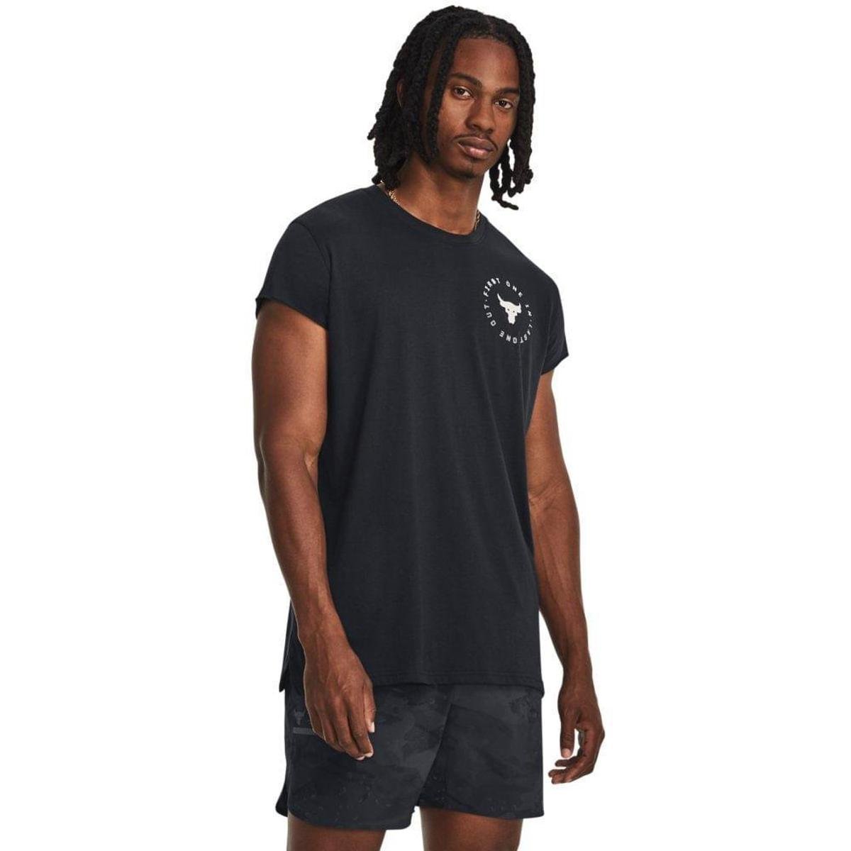 Camiseta de Treino Masculina Under Armour Project Rock Cap Sleeve