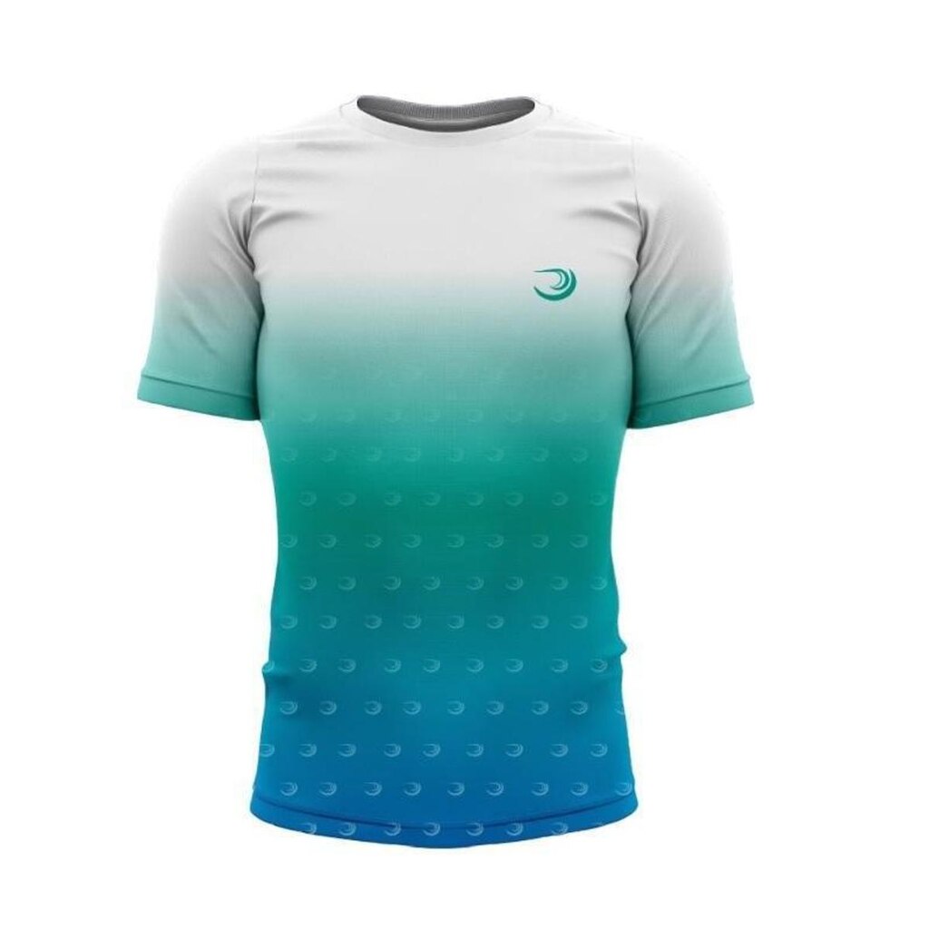 Camiseta De Treino Summer Pro Branca Verde Azul - Anti Odor Uv50+