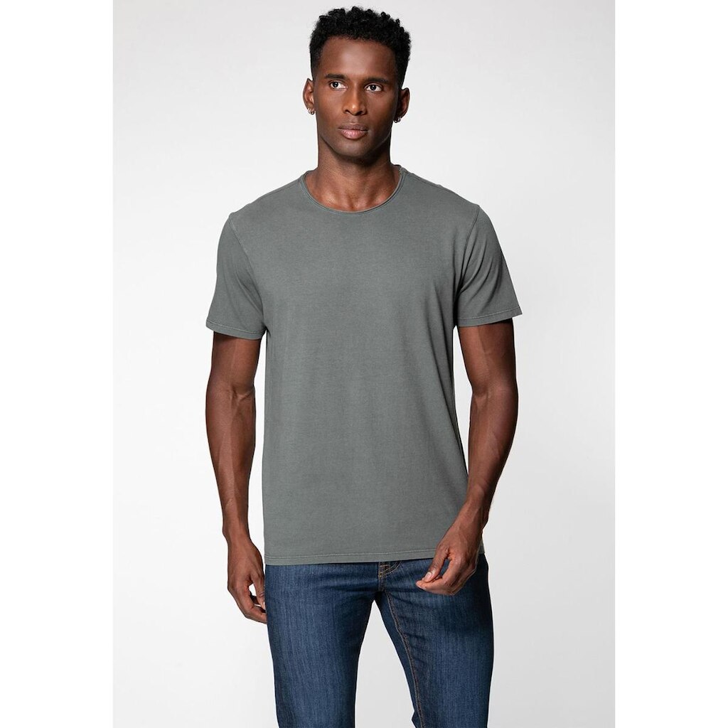 Camiseta Decote A Fio Verde Escuro
