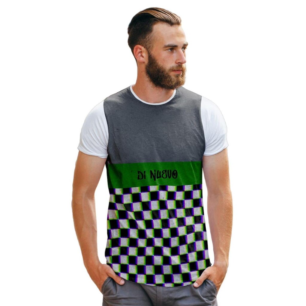 Camiseta Di Nuevo Xadrez 3D Quadricubos Masculina