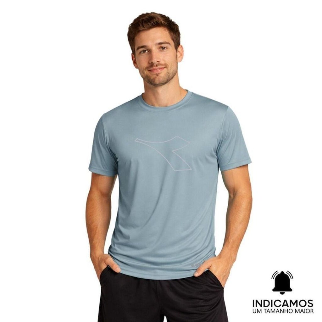 Camiseta Diadora Big Logo Icon Masculina - Grafite P