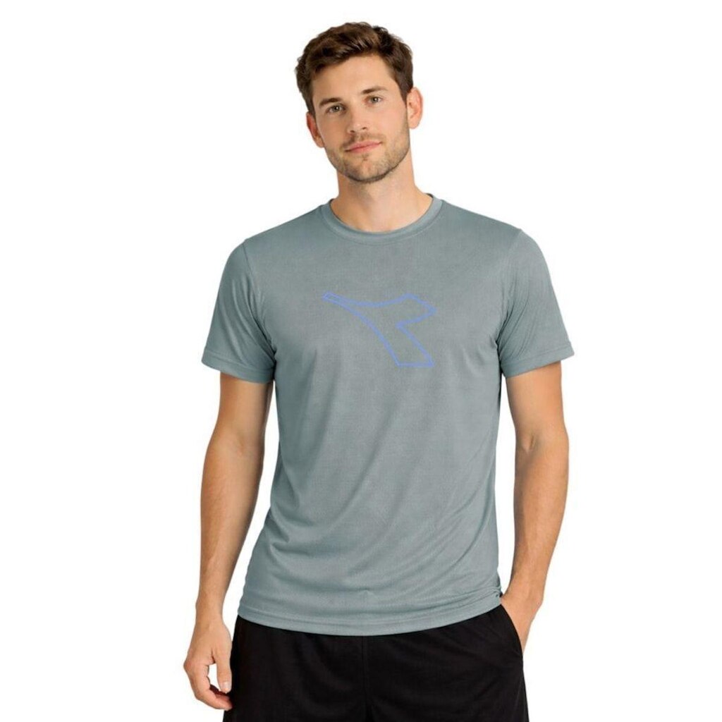 Camiseta Diadora Big Logo UNO Masculina - Grafite M