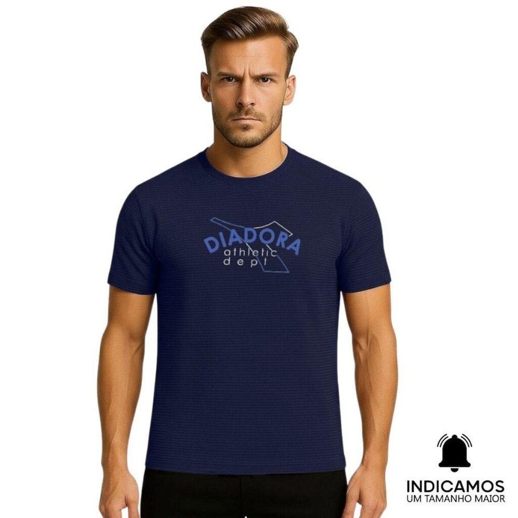 Camiseta Diadora Small Logo Athletic Dept Masculina - Marinho XGG