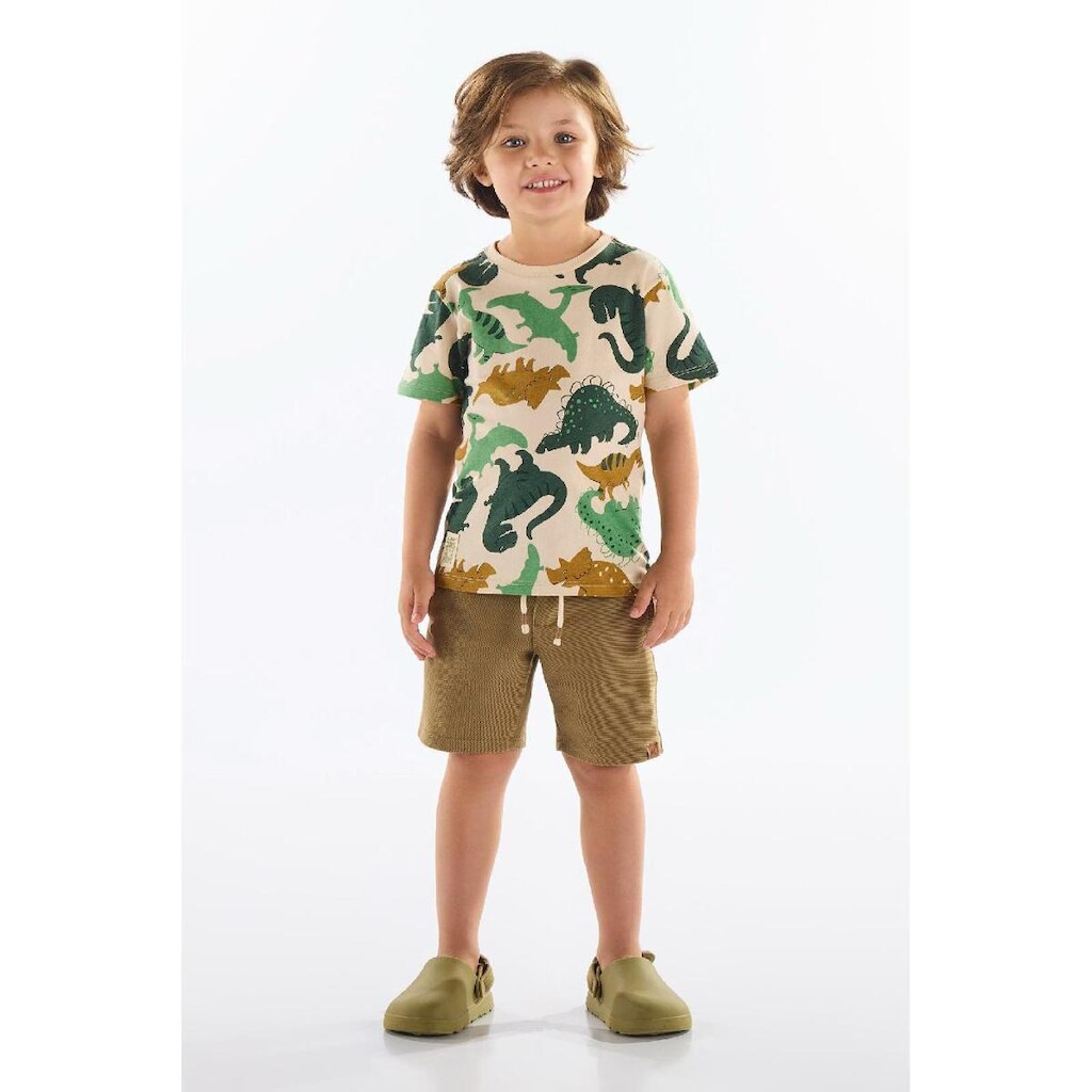 Camiseta Dino em Algodão Infantil Up Baby