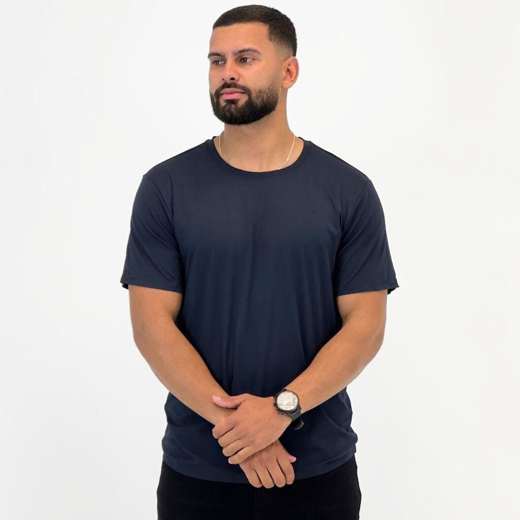 Camiseta Dixie em Malha Tech Slim Manga Curta Masculina