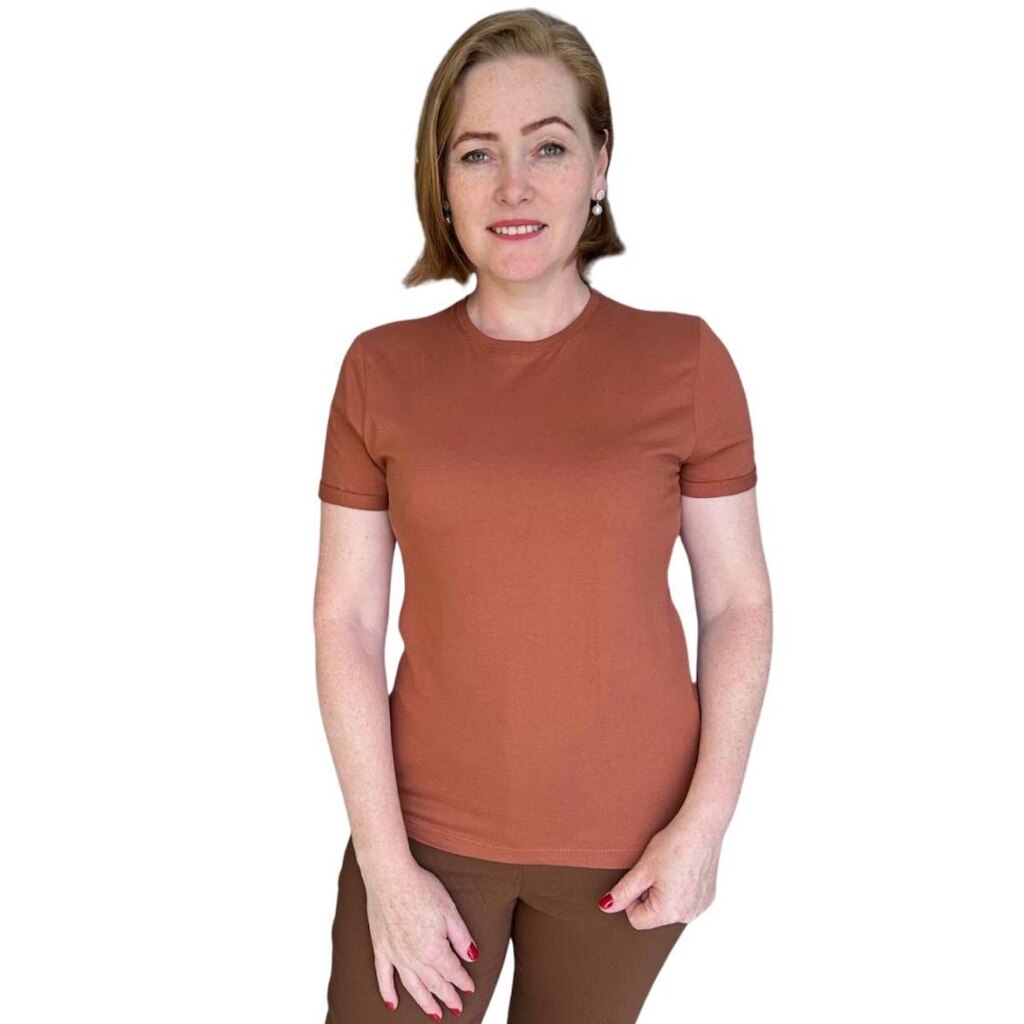CAMISETA DOCE TRAMA MANGA CURTA FEMININO