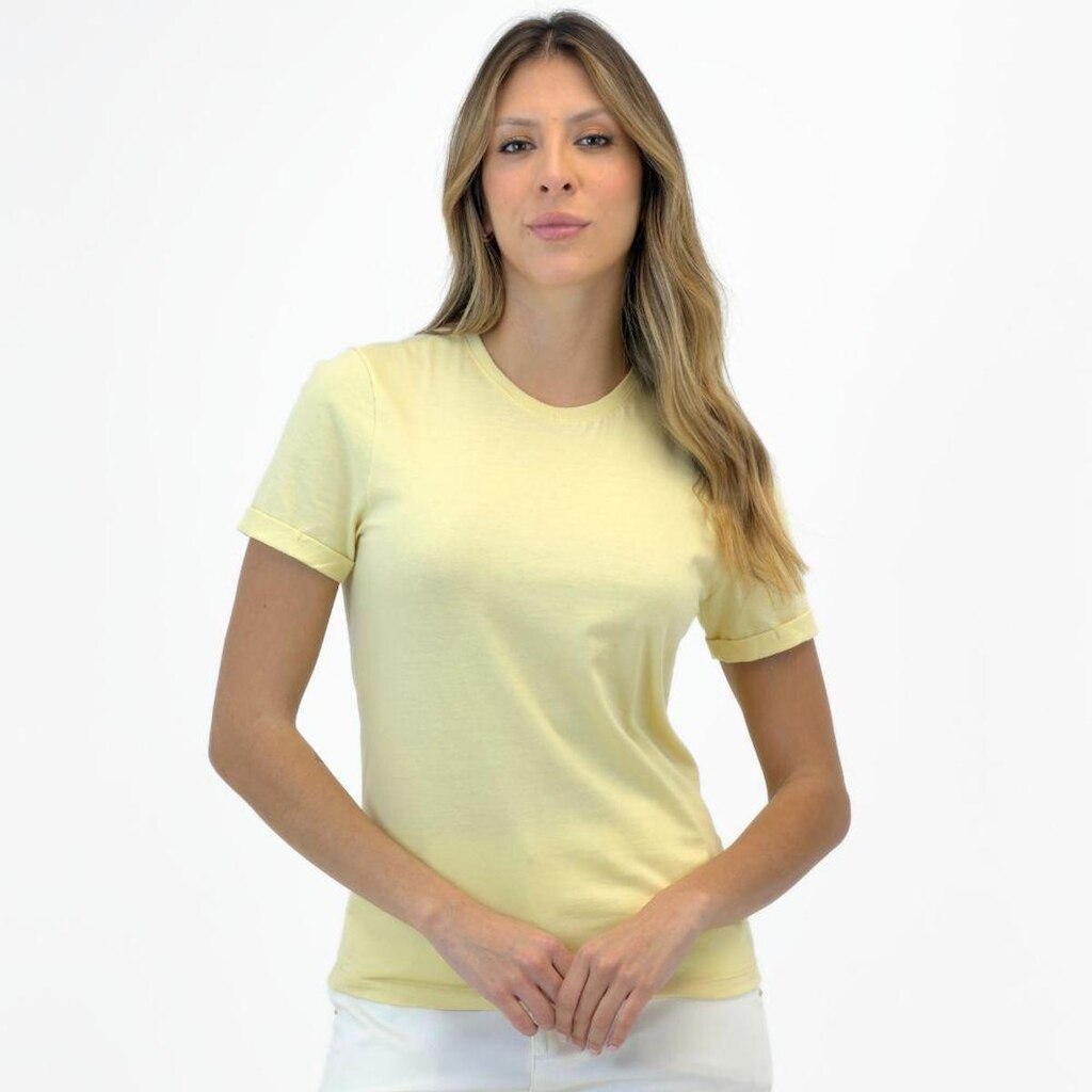 Camiseta Doce Trama T-shirt Básica Manga Curta Feminina