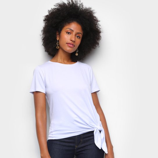 Camiseta Dooplex Amarração Feminina - Branco