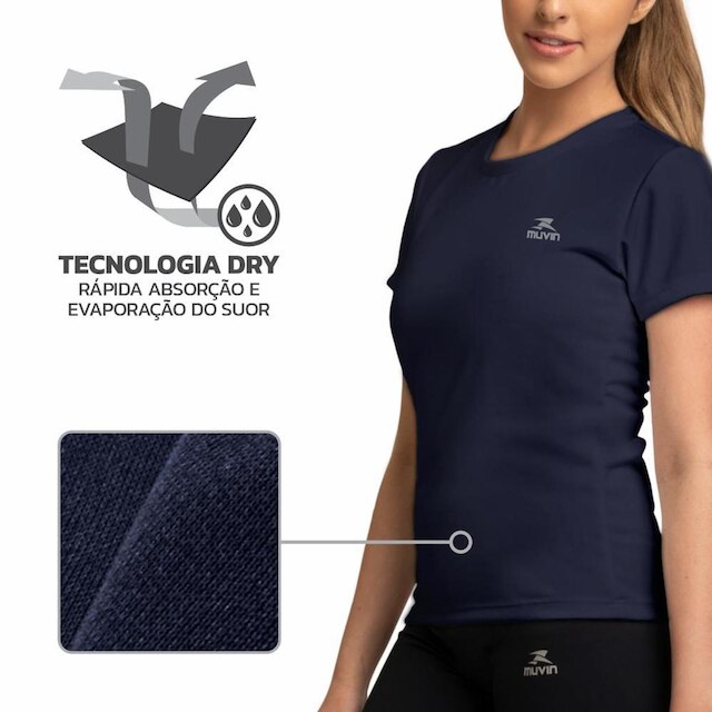 Camiseta Dry Basic SS FPS50 - Feminino - Kit com 3