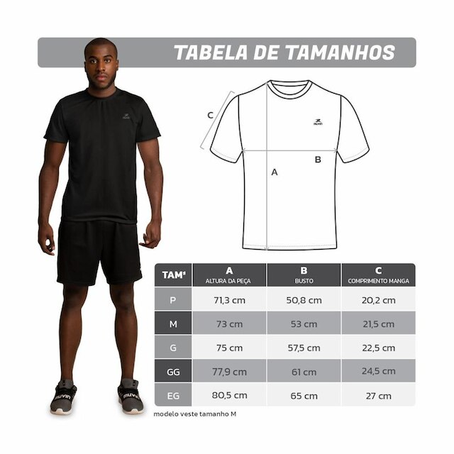 Camiseta Dry Basic SS FPS50 - Masculino - Kit com 5