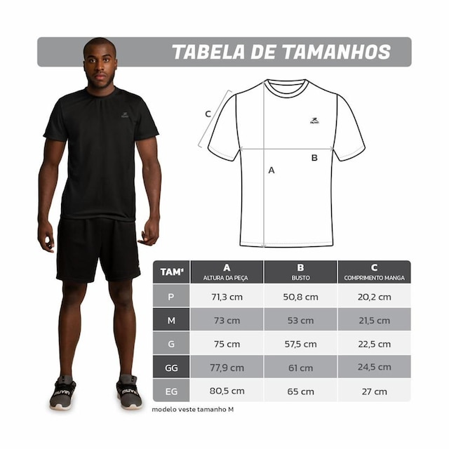 Camiseta Dry Basic SS FPS50 - Masculino - Kit com 5