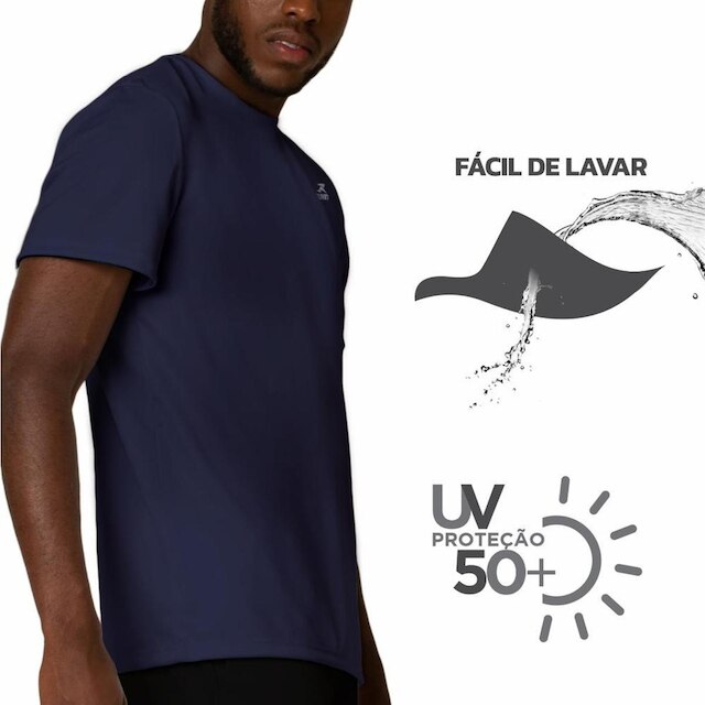Camiseta Dry Basic SS FPS50 - Masculino - Kit com 5