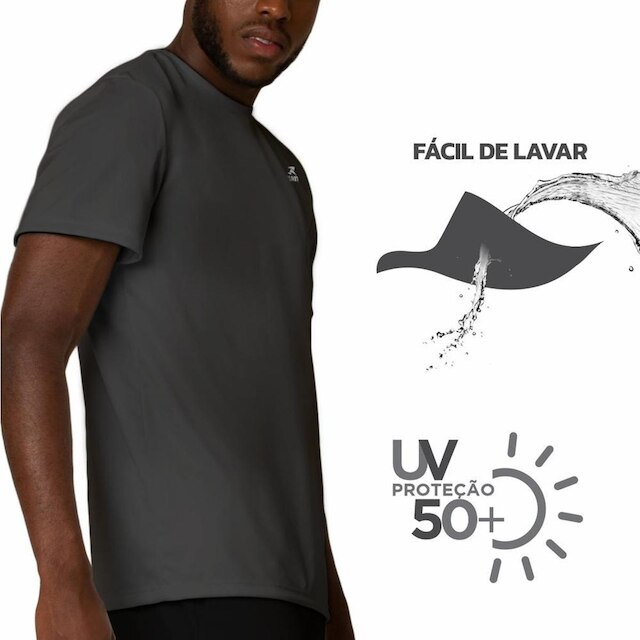 Camiseta Dry Basic SS FPS50 - Masculino - Kit com 5