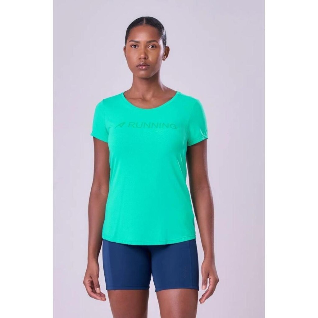 Camiseta Dry M/C Authen Keep Cool Running - feminino - verde