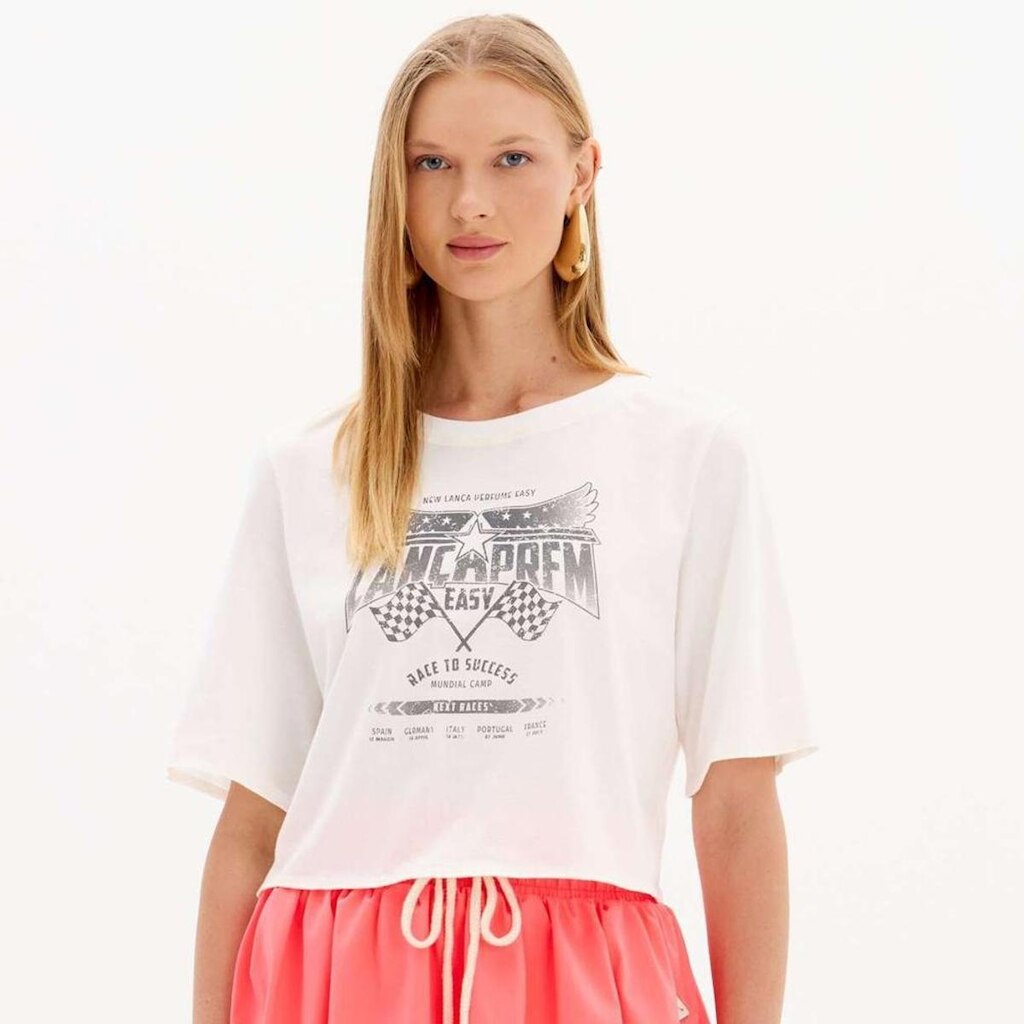 Camiseta Easy Lança Perfume Cropped Feminino