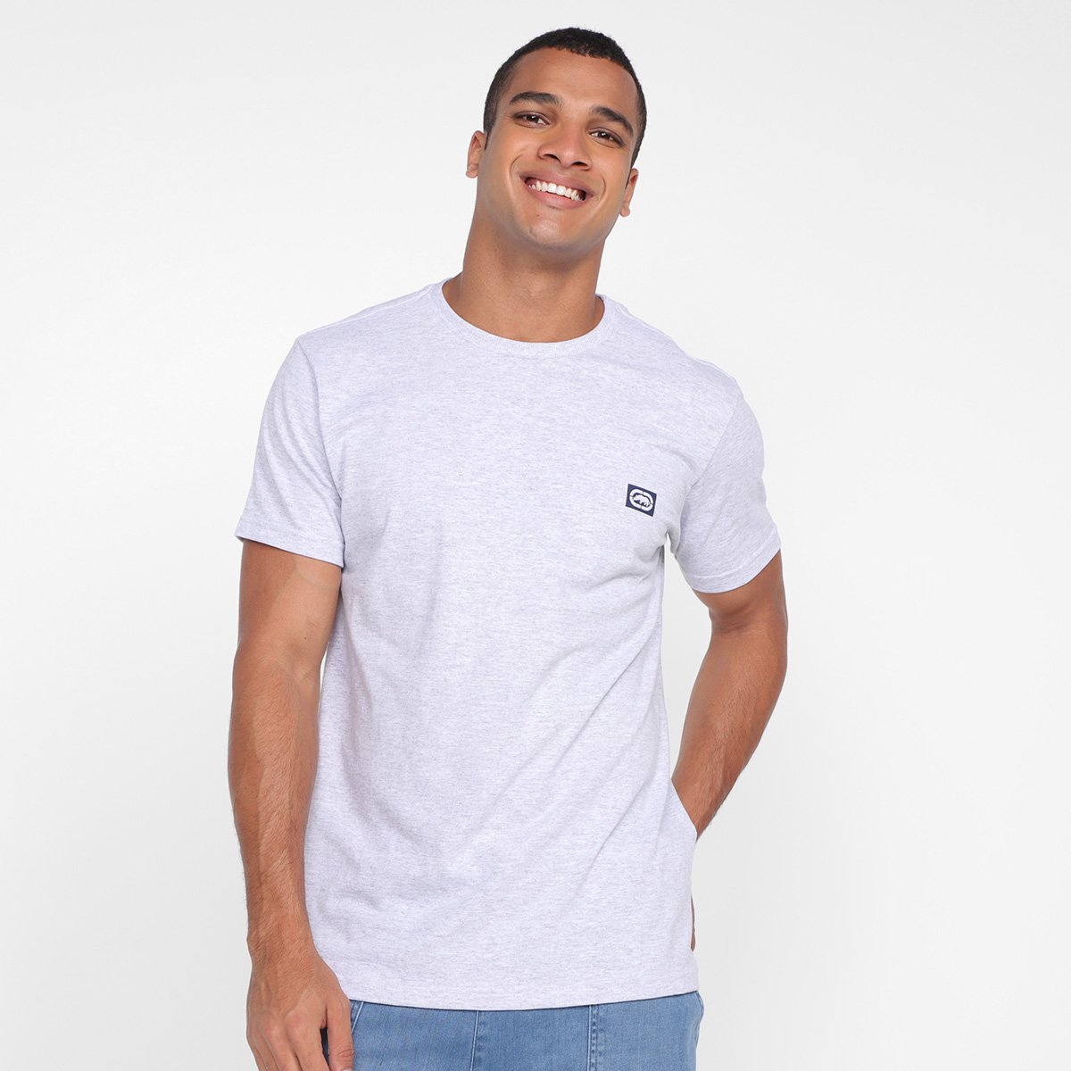 Camiseta Ecko Fashion Básica U148A Masculina - Gelo Menor preço em Camiseta Ecko Fashion Básica U148A Masculina - Gelo