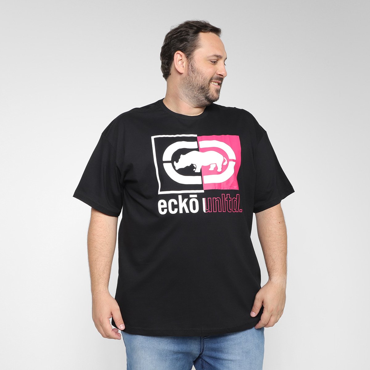 Camiseta Ecko Military Plus Size Masculina - Preto Menor preço em Camiseta Ecko Military Plus Size Masculina - Preto