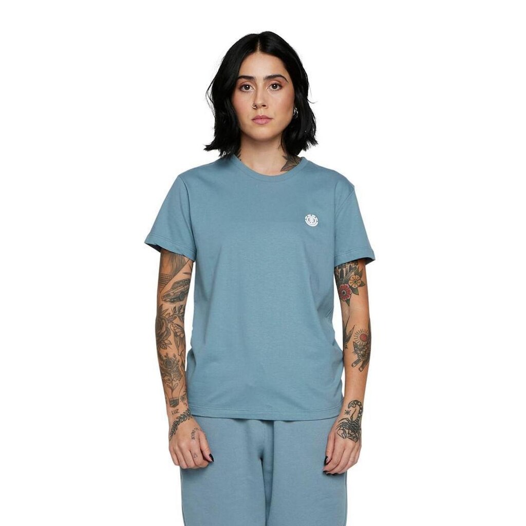 Camiseta Element M/C Mini Logo Azul Claro-Azul Claro-P