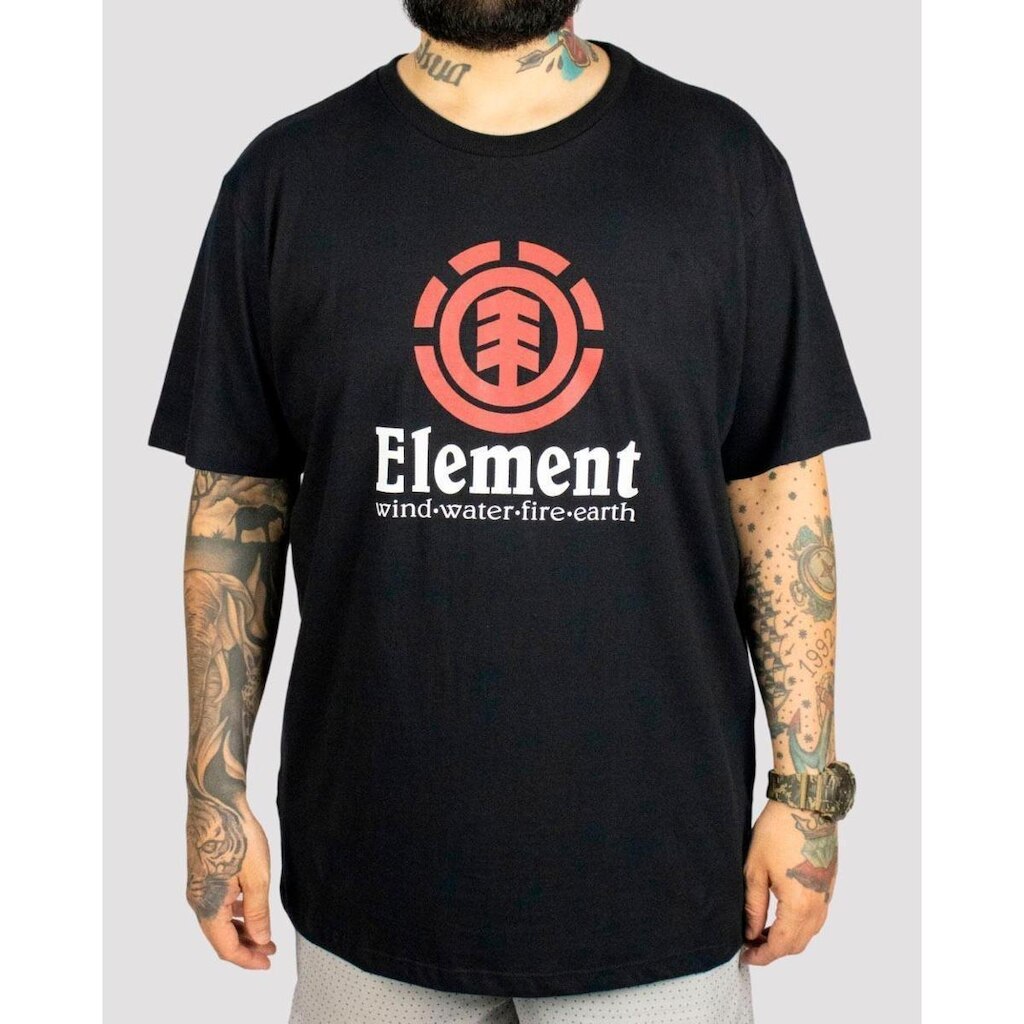 Camiseta Element Vertical - Preta