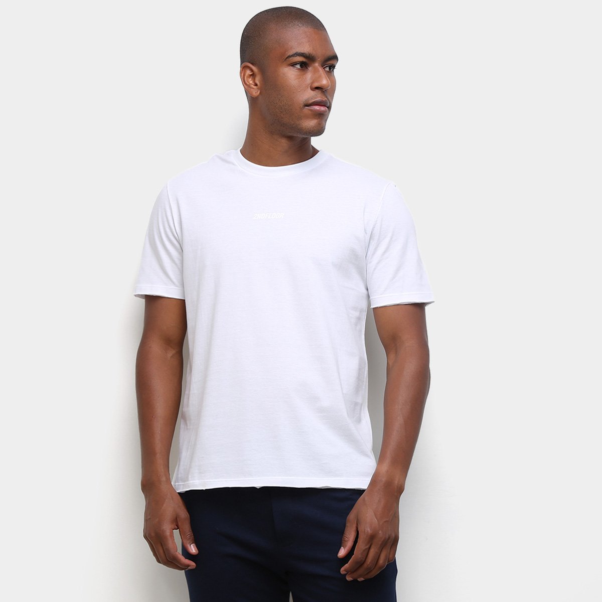 Camiseta Ellus 2nd Floor Lisa Básica Masculina - Branco Menor preço em Camiseta Ellus 2nd Floor Lisa Básica Masculina - Branco
