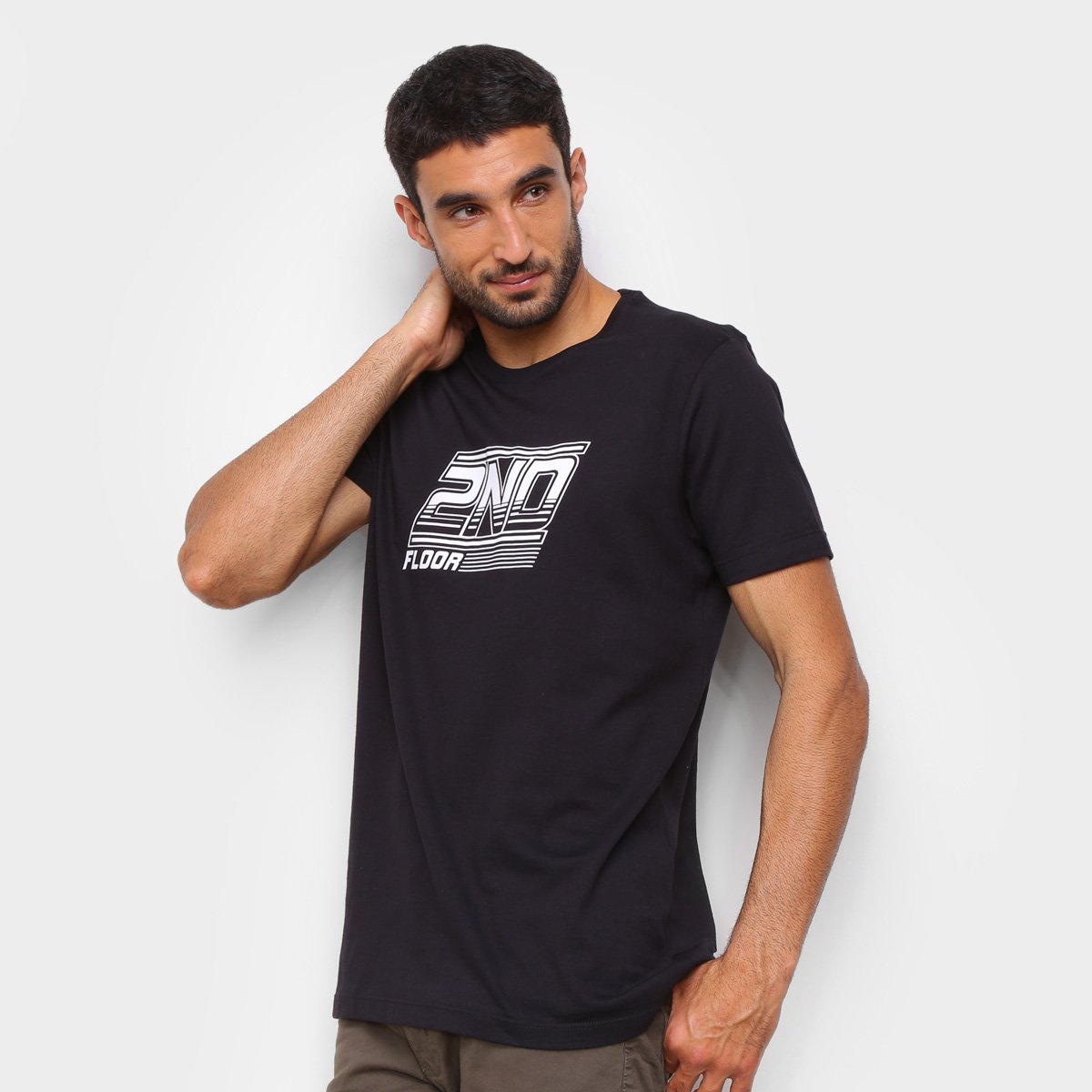 Camiseta Ellus 2nd Floor Nice Masculina - Preto Menor preço em Camiseta Ellus 2nd Floor Nice Masculina - Preto