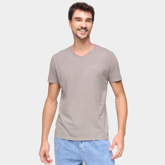 Camiseta Ellus Básica Manga Curta Masculina - Cinza