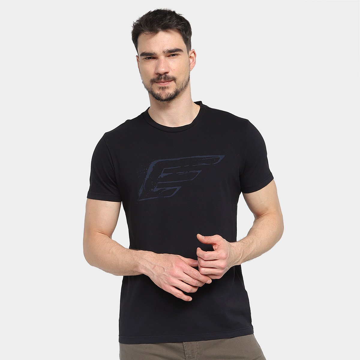 Camiseta Ellus Fine Maxi Easa Classic Masculina - Preto Menor preço em Camiseta Ellus Fine Maxi Easa Classic Masculina - Preto