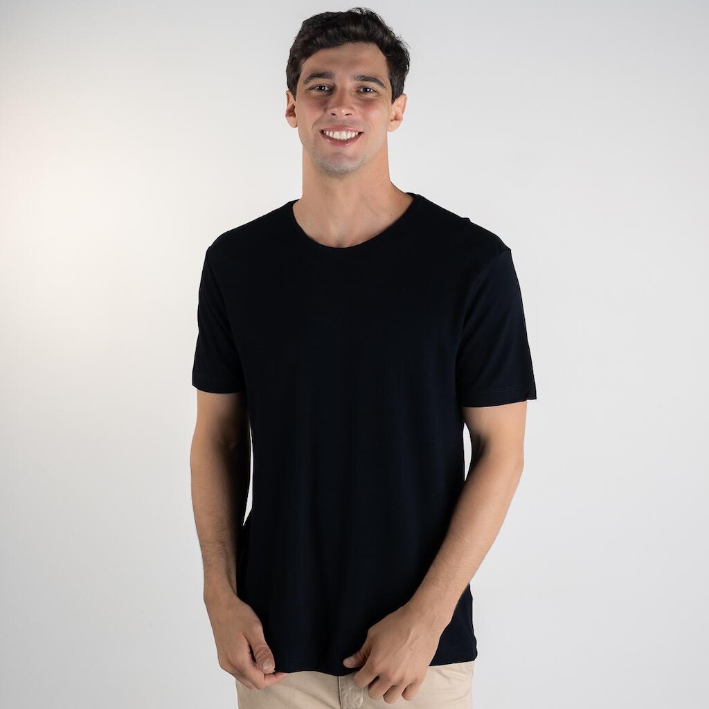 Camiseta Ellus Visco Piquet Preta