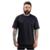 Camiseta Em Malha Pv Lisa Para Personalizar Uniformes - Preto